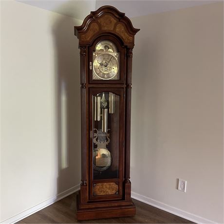 Sligh Grandfather Clock Model 0950-1-AN w/ Key & Paperwork