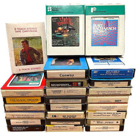 Grouping of 8-Track Tapes