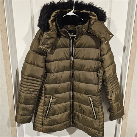 YMI Collection Women's 1X Winter Coat w/Fur Lined Hood
