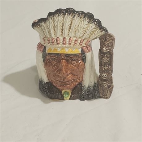 Royal Doulton North American Indian Toby Jug,  D6614 model, produced in 1966.