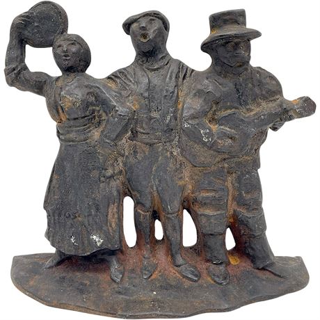 Hubley No. 445 Antique Street Singers Cast Iron Doorstop
