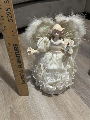 White angel Christmas tree topper