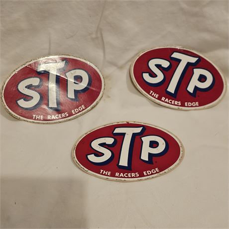 Vintage STP "The Racer's Edge" decals or stickers. STP