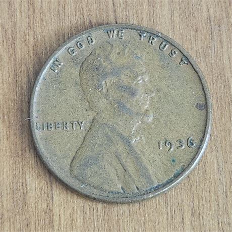 1936 Lincoln Wheat Penny