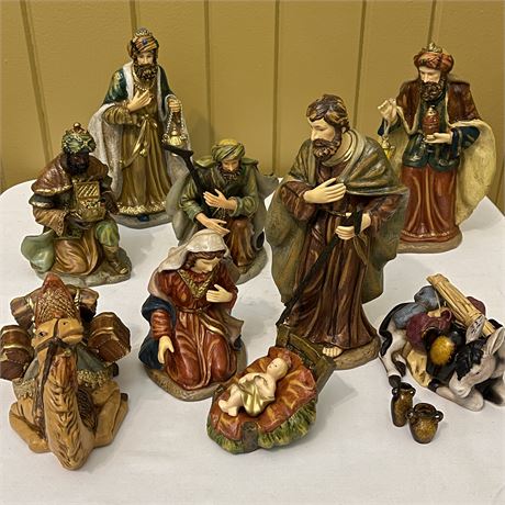 Large Ceramic Nativity Set