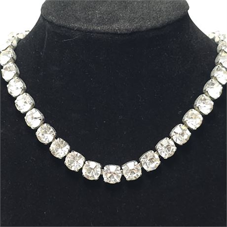 1950's Weiss Clear Rhinestone Choker Necklace