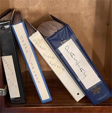Personal Collection of Printed and Sorted Recipes