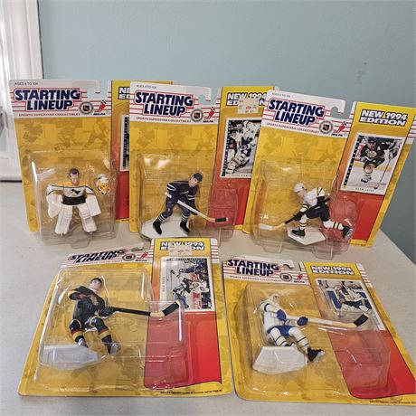 (5) *NOS* 1994 Starting Lineup Hockey Figurines w/Cards