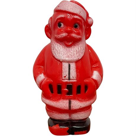 Vtg Santa Claus Blow Mold Bank