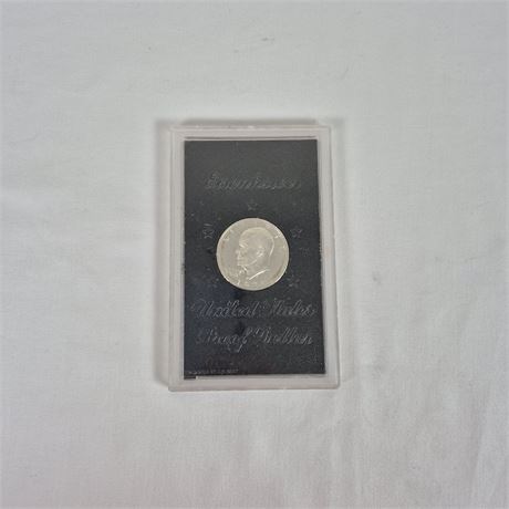Rare 1971 Proof Eisenhower Dollar Protective Sealed Hard Case