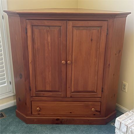 Corner TV Armoire with Drawer