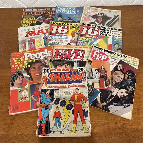 Collection of Vintage Magazines w/ Shazam, Mad, Sweet 16 and More