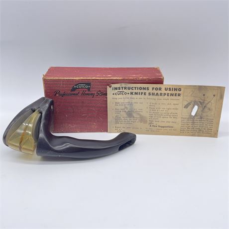 Vintage CUTCO Knife Sharpener w/ Original Box and Paperwork
