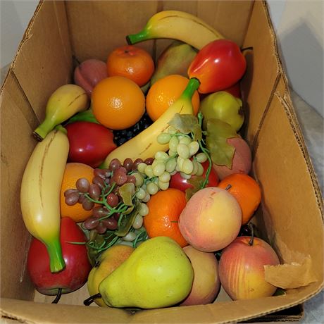 Box of Plastic Fruit