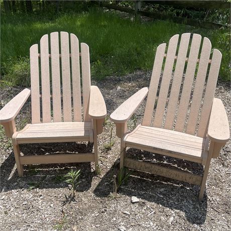 Pair of Outdoor Adirondack Chairs