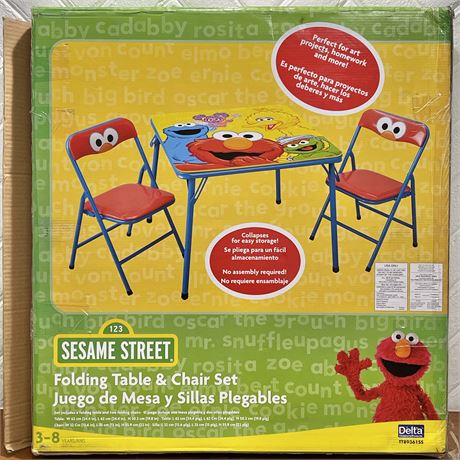 New Sesame Street Elmo and Friends Folding Table and Chair Set