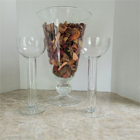 Large Vase and Candle Holders