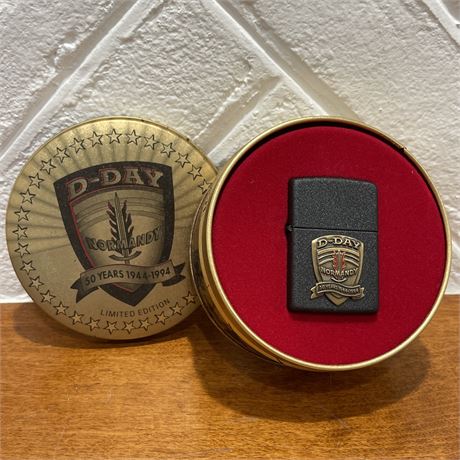 Zippo D-Day 50 Year Anniversary Lighter in Case