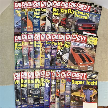 (31) Vtg Chevy High Performance Magazines