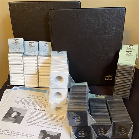 NEW Eagle Coin Albums, Mylar Windows, Labels & Plastic Coin Holders