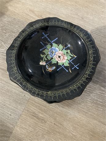 Hand painted  vintage Japanese pedestal dish
