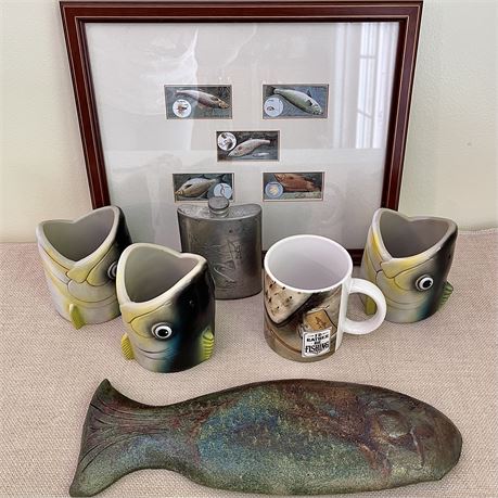 Framed Wills's Cigarettes Cards, Sheffield Flask, Novelty Koozies, & More