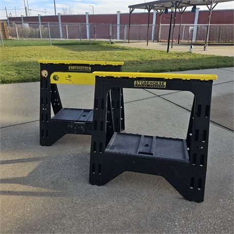 (2) Storehorse 36" Sawhorses w/ Top Protector