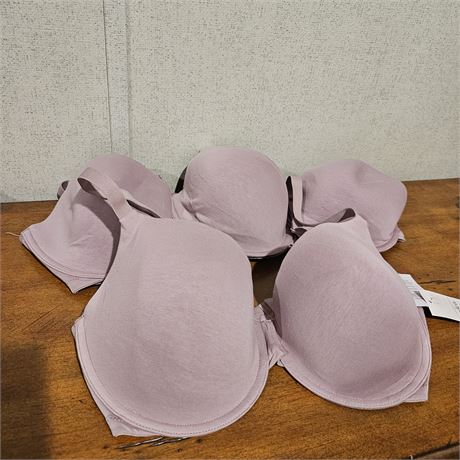 Auden Brand *NEW* Underwire Demi T-Shirt Bras (4) Size 40D