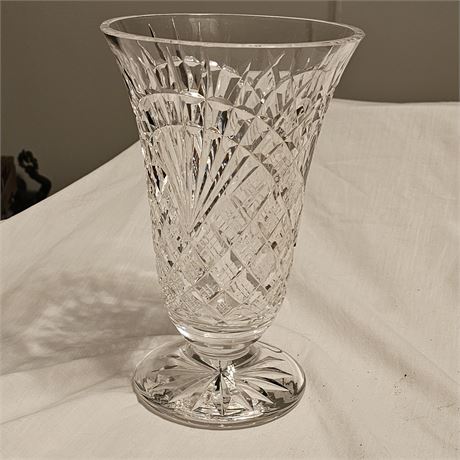Cut crystal vase,  Waterford Lismore pattern vase.