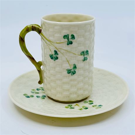 Belleek Ireland Porcelain Cup & Saucer