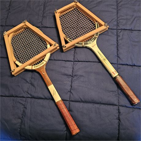(2) Vintage Wooden Tennis Racquets used 1950's to Early 1970's