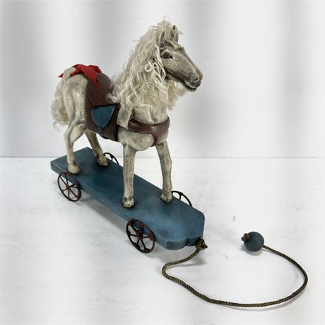 Vintage Small Horse Pull Toy