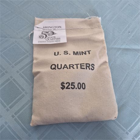 NIB WA Quarters 100 Coin Mint Bag