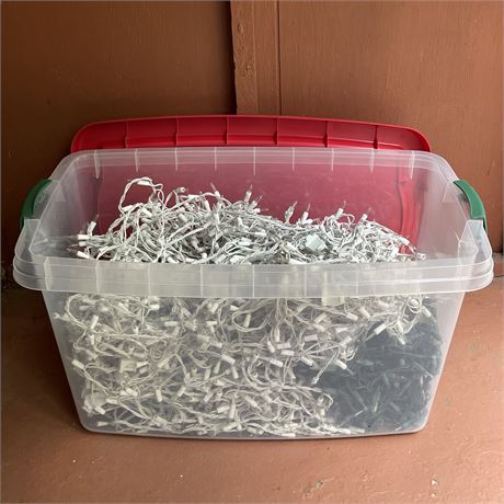 Tote of Christmas Light Strands