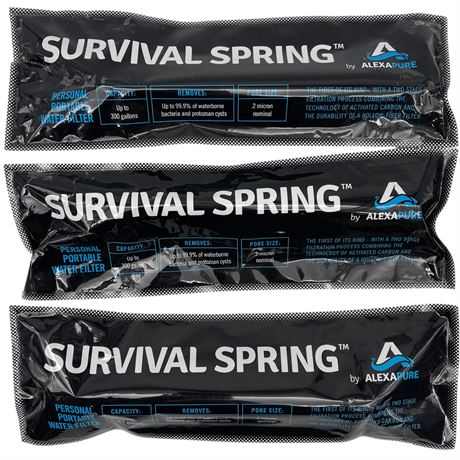 (3) New Survival Spring Portable Water Filters