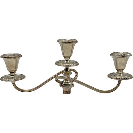 Gorham Sterling Silver Weighted 3-Arm Candelabra Branch