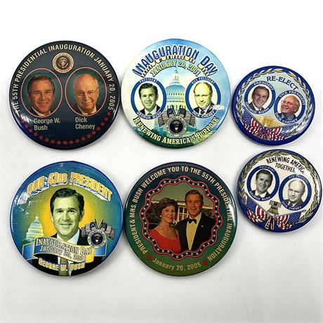 Political Campaign Pins - Bush and Bush / Cheney
