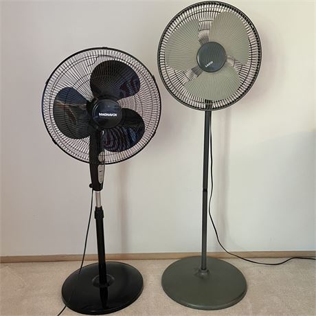 Magnavox and Lasko Oscillating Floor Fans