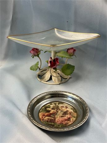 Vintage Coaster and Candy Dish