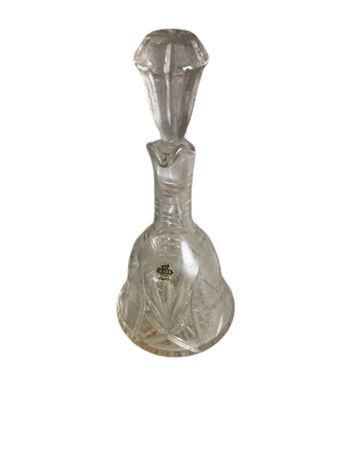 vintage cut crystal decanter with a stopper,