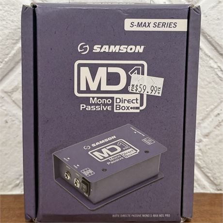 NIB Samson MD1 Mono Passive Direct Box