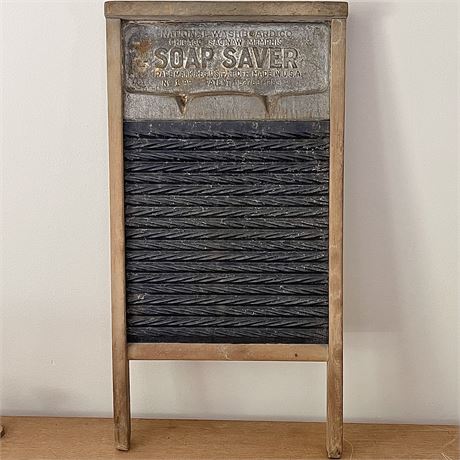 Metal Embossed Soap Saver Washboard with Enamel/Porcelain Board
