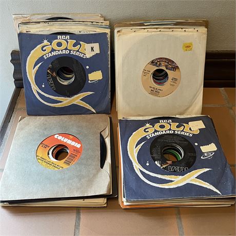Lot of 45 RPM Vinyl Records