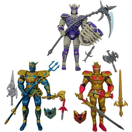 1998 Bandai Mystic Knights of Tir Na Nog Action Figurines w/ Weapon Accessories