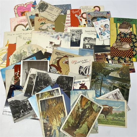 Collection of Vintage Postcards and Greeting Cards