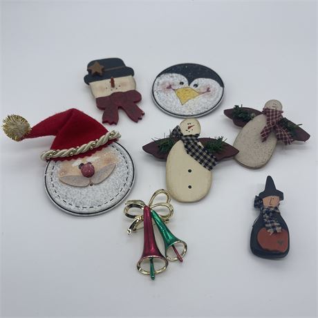 Collection of Holiday Brooches