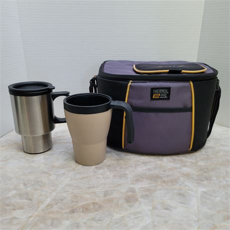 cooler bag with cups