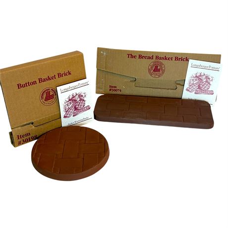 New Longaberger Button Basket Brick and Bread Basket Brick