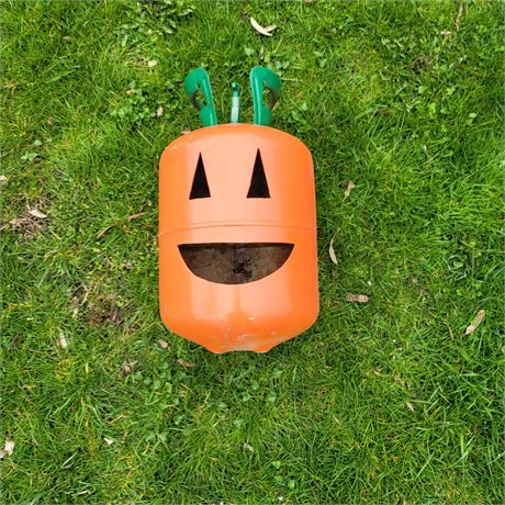homemade metal pumpkin