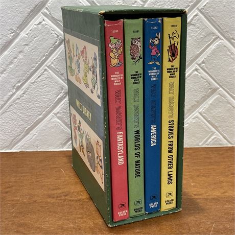 1965 The Wonderful Worlds of Walt Disney Fantasyland Boxed Book Set